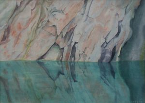 watercolours Rydal Cave 2