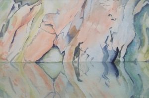 watercolours Rydal Cave 334
